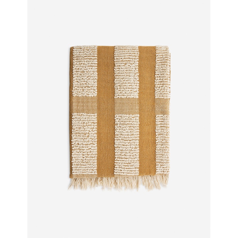Luella Throw by Morrow Soft Goods Natural and Golden