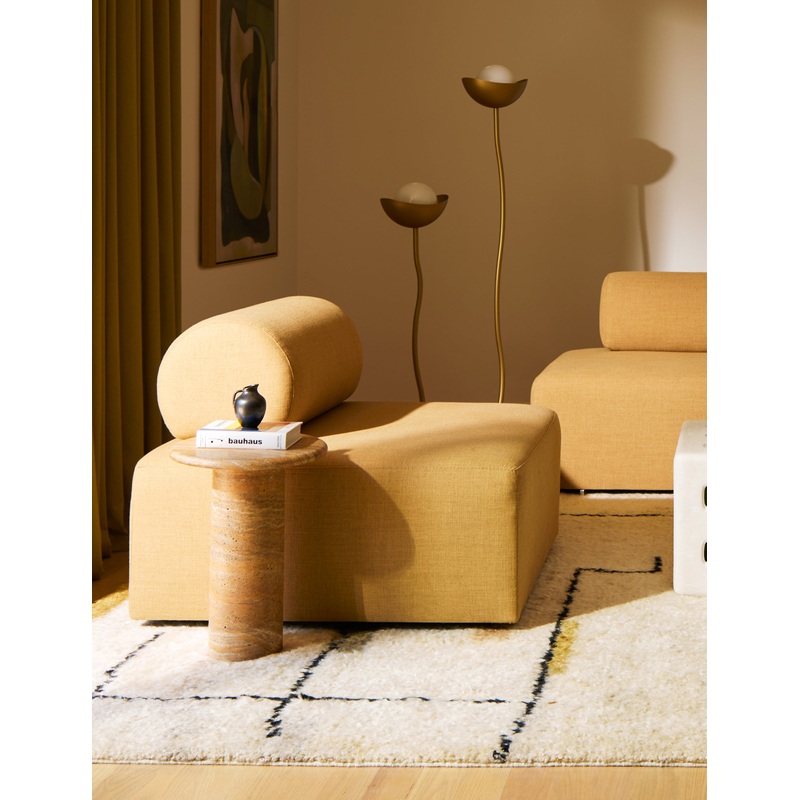 Sloman Armless Accent Chair Talc Performance Linen