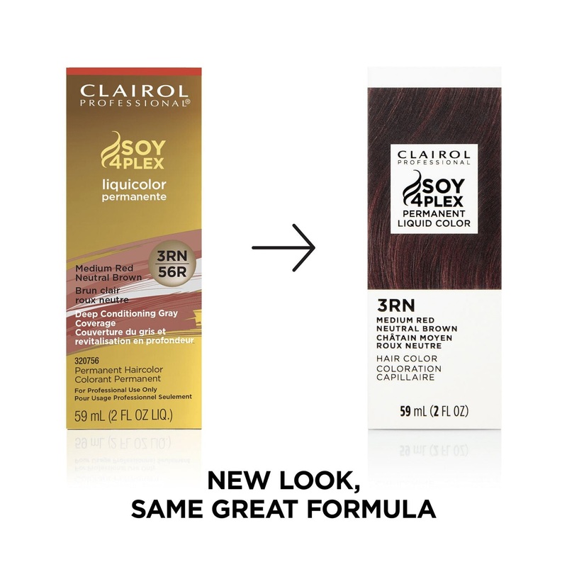 Clairol Professional Soy4Plex LiquiColor Permanent Hair Color – 3RN | 56R (Medium Red Neutral Brown)