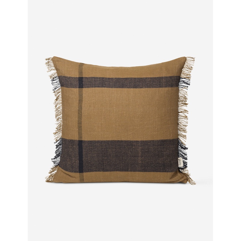 Dry Pillow by Ferm Living Tan and Black Square