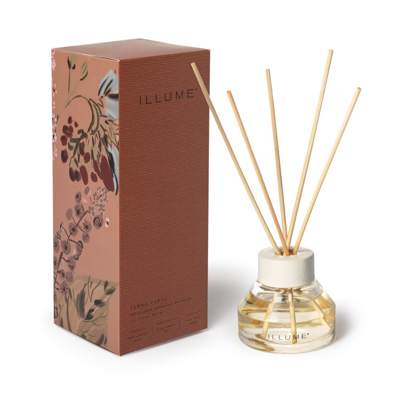 Illume Terra Tabac Refillable Aromatic Diffuser 3 oz