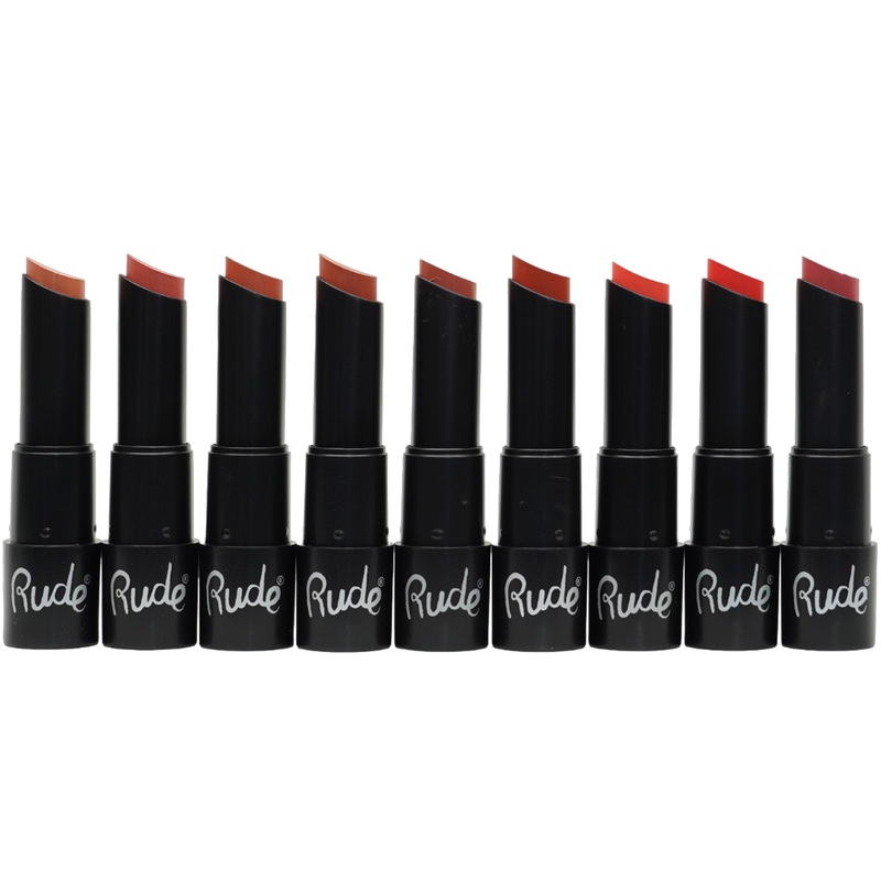 Rude Cosmetics Attitude Matte Lipstick Assorted – Wholesale Pack 9 Units (RC-AM12)