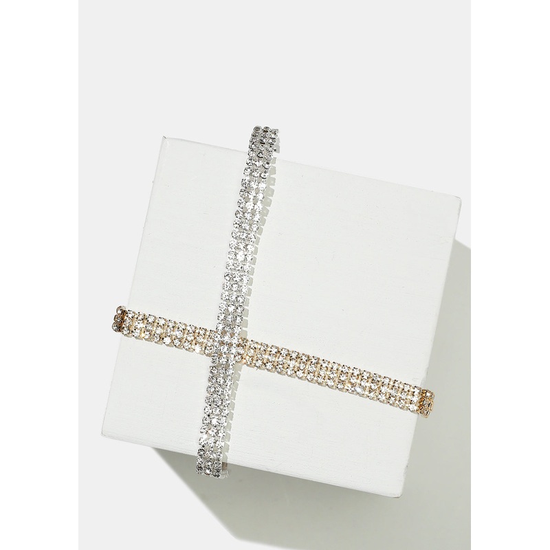 Sparkly Rhinestone Bracelet Gold