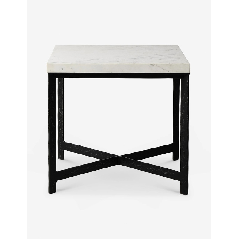 Breslin Side Table Black and Marble