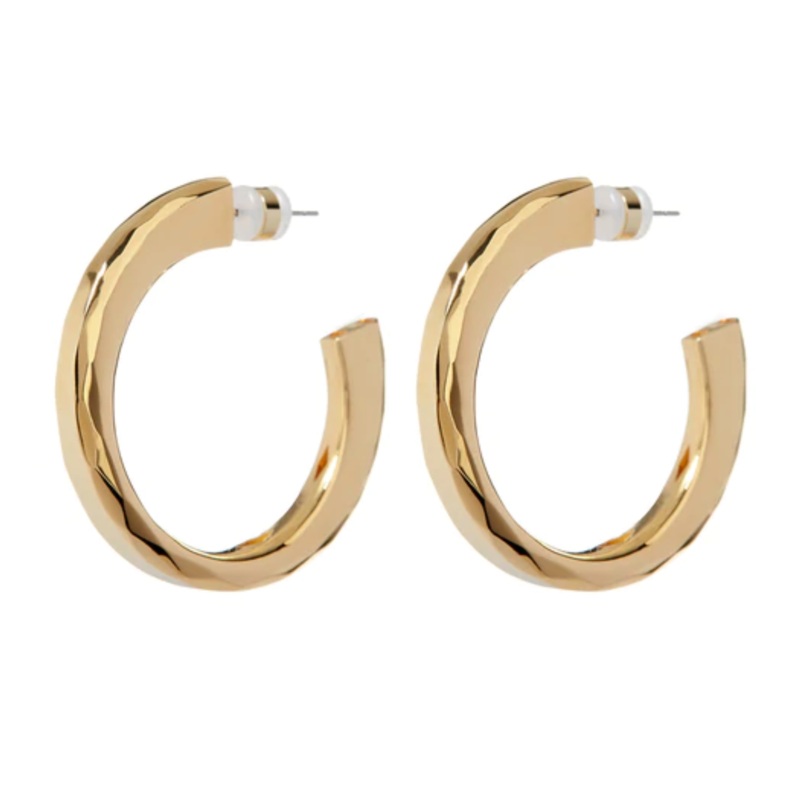 Architectural Statement Hoops yellow gold