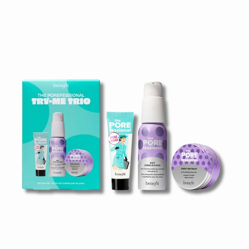 benefit The Porefessional Try Me Trio Porefessional Primer & Skincare Oil Cleanser & Clay Face Mask Gift Set (Worth 50)
