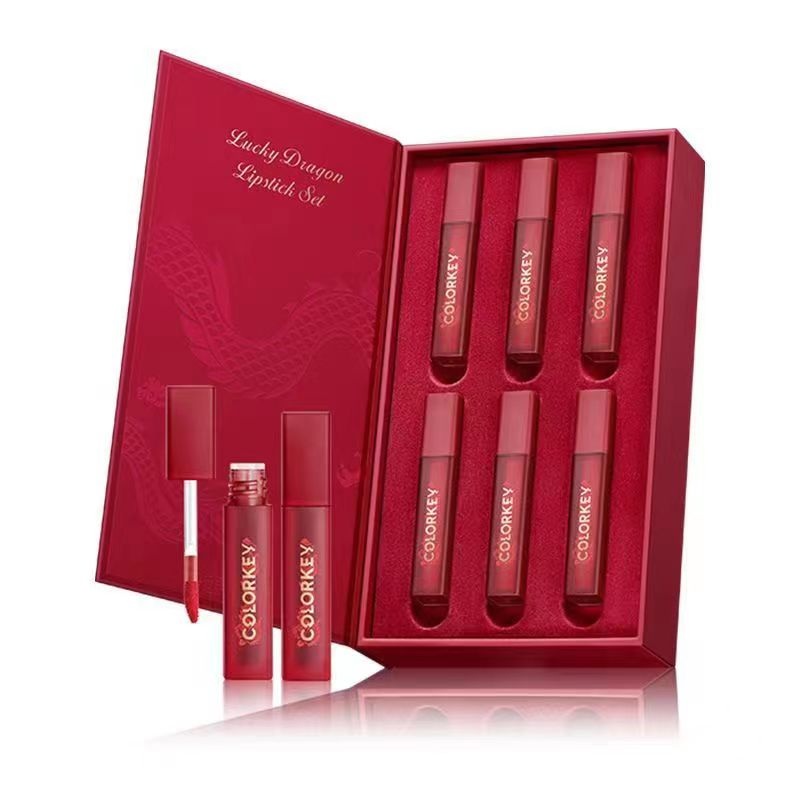 Colorkey Year of the Dragon Mini Lip Gloss SET 1g*6  01 Good Luck Linglong Mini Lip Gloss Gift Set