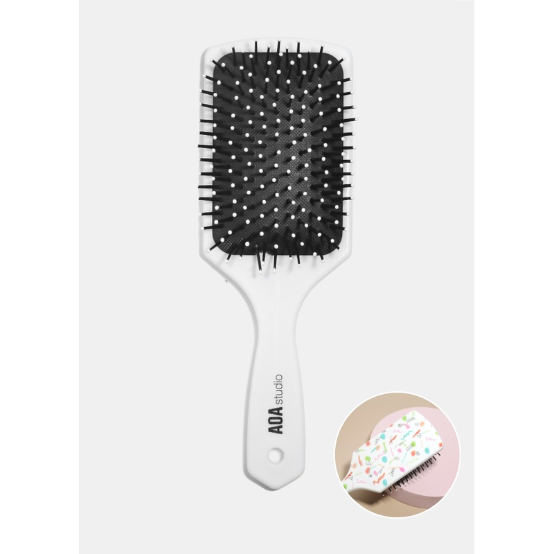 AOA Detangling Paddle Brush – White