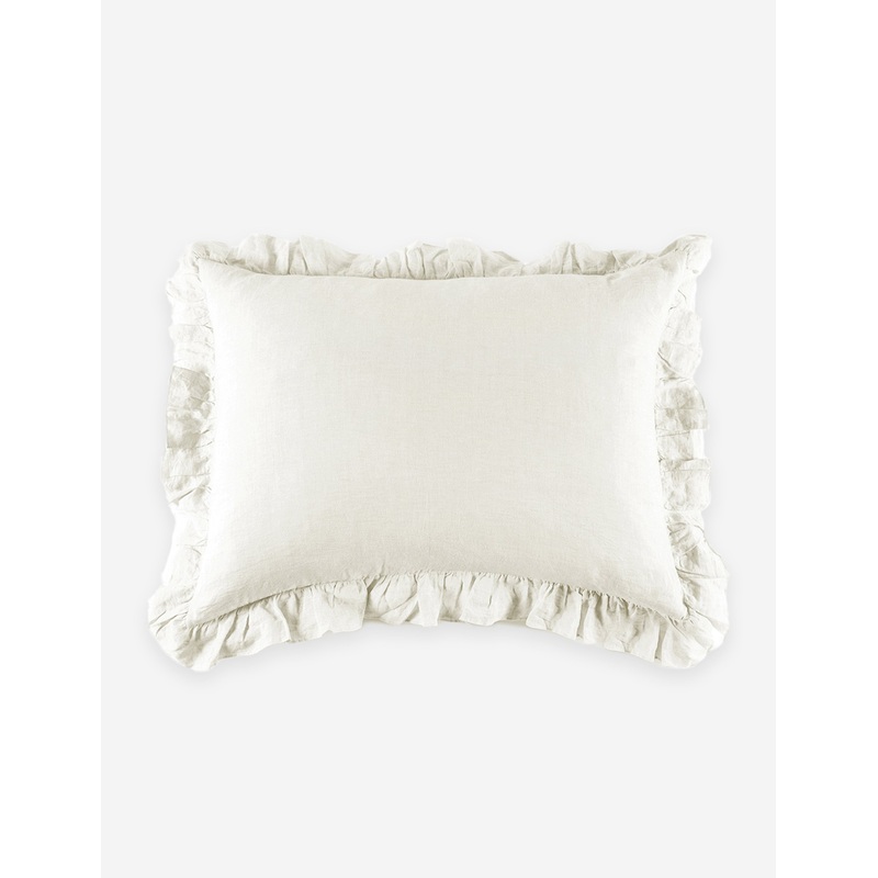 Charlie Linen Sham by Pom Pom at Home White Standard