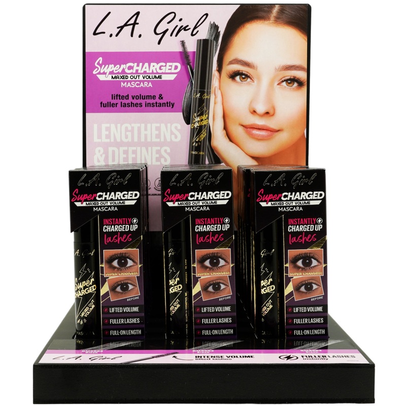 L.A. Girl Super Charged Mascara – Wholesale Display 18 Units (GPD521)