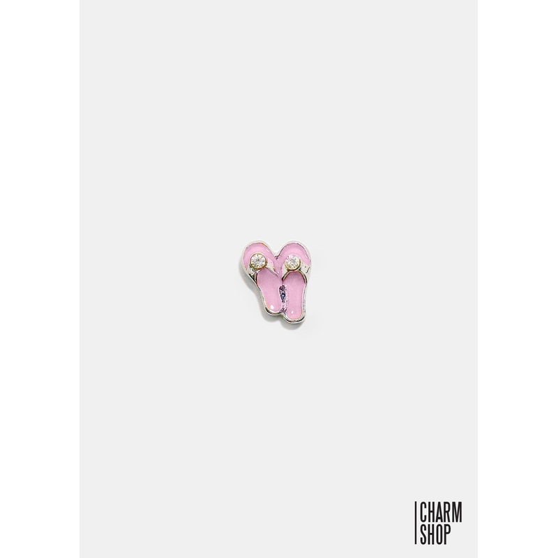 Pink Flip Flop Locket Charm