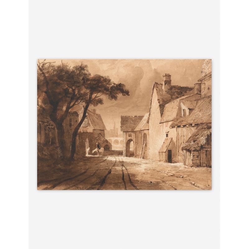 Study of Old Buildings Print by Samuel Palmer Unframed 24″ x 18″