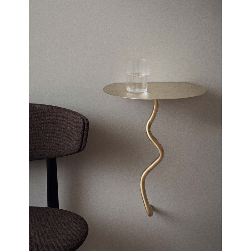 Curvature Wall Table by Ferm Living Brass