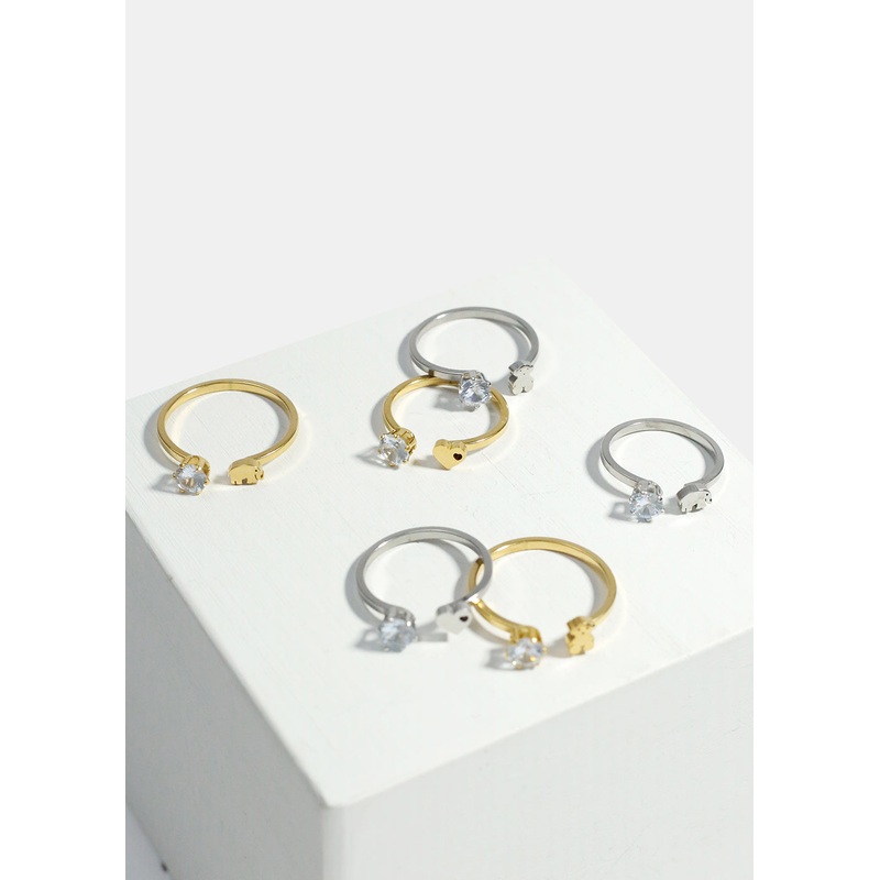 Dainty Open Ring Gold Elephant