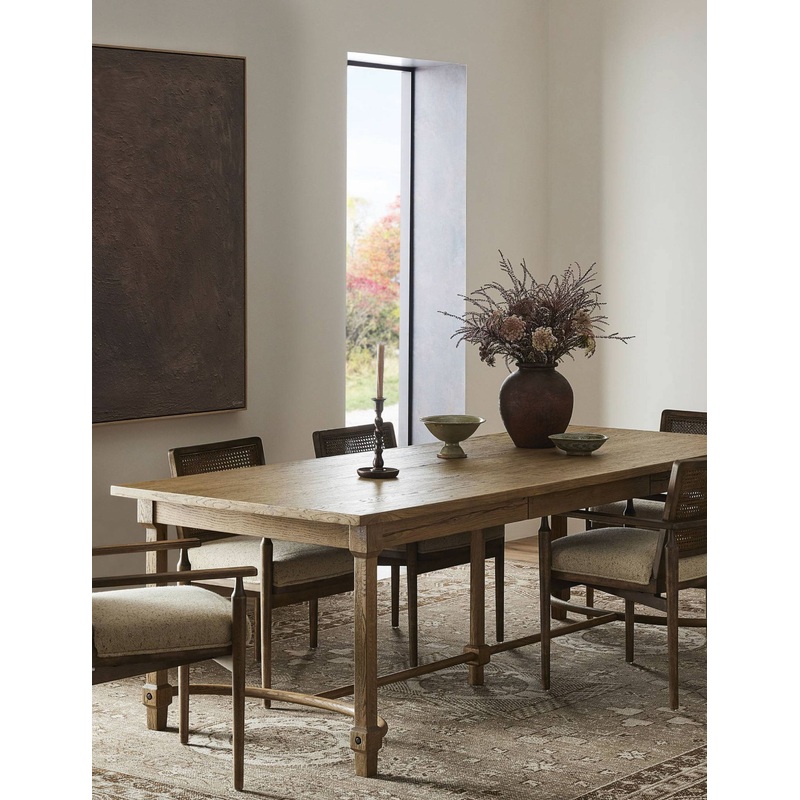 Edison Dining Table by Amber Lewis x Four Hands Worn Oak