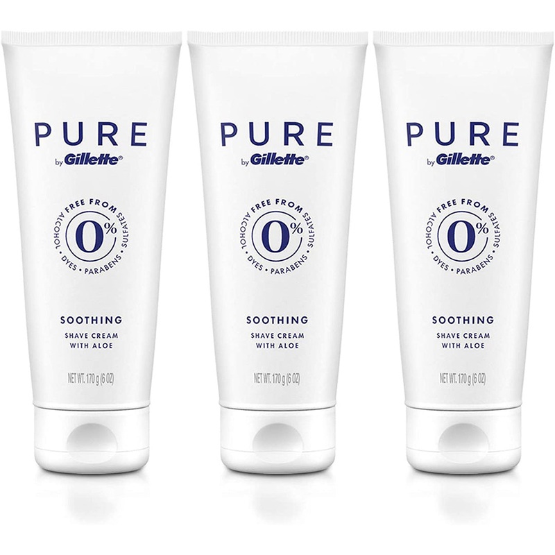 Gillette Pure Shaving Cream For Men With Aloe – Liquidation 3 Units (GIPUS)