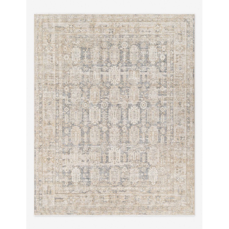 Altin Hand-Knotted Wool Rug Gray and Natural 6’5″ x 8’10”