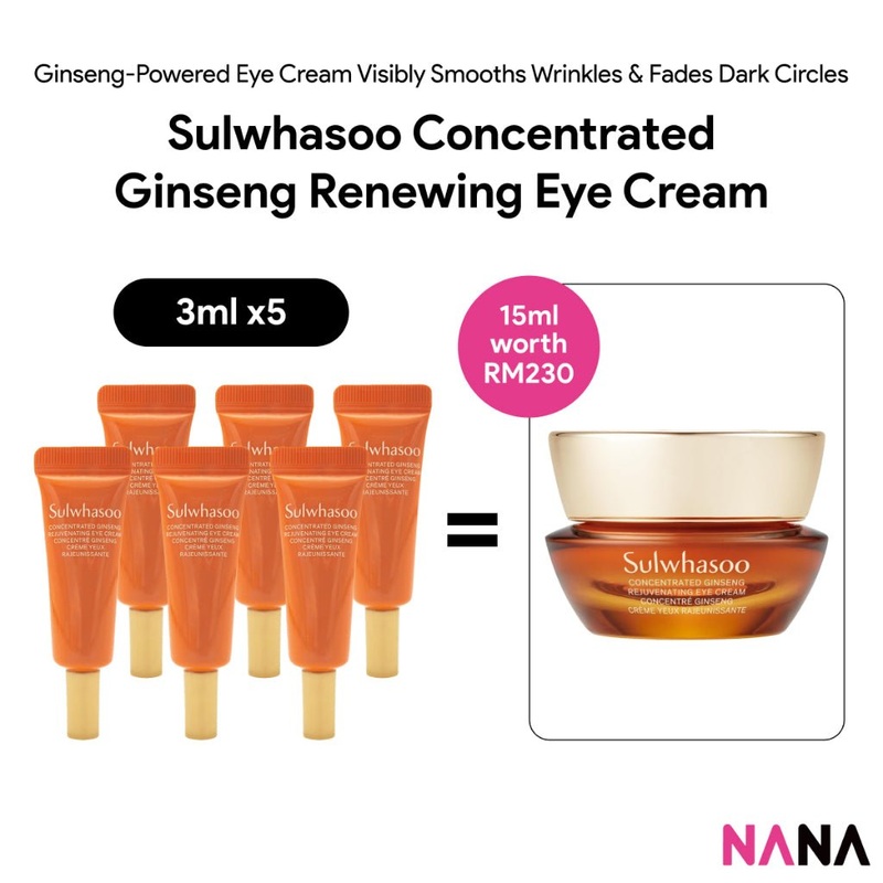 SULWHASOO Concentrated Ginseng Renewing Eye Cream Sample Pack (3ml x 5/10) 3ml x5