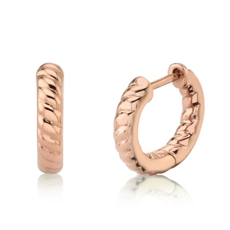 ZOE BRAIDED HUGGIES yellow gold