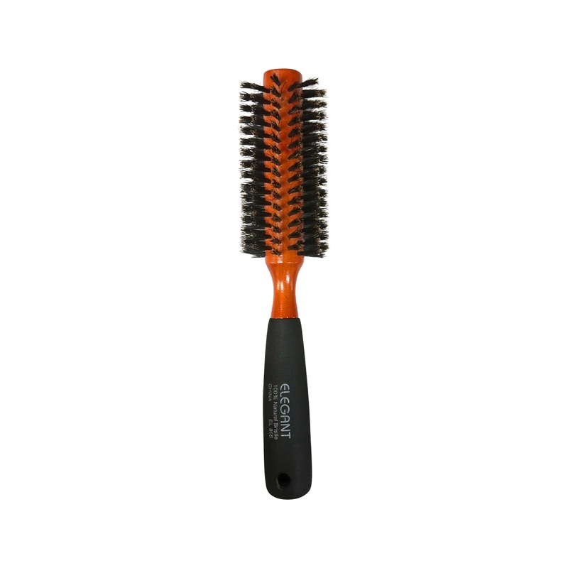 Elegant #855 Round Boar Hairbrush –  12 Rows (2.25″)