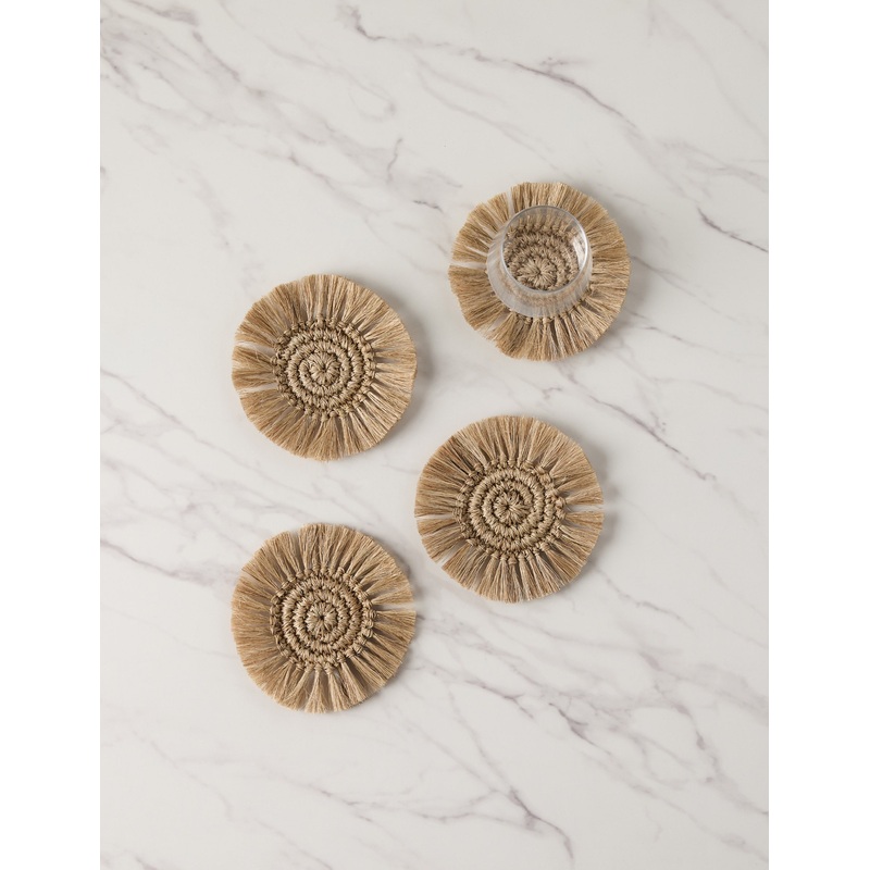 Fique Coasters (Set of 4) by Tallo de Olivo Natural