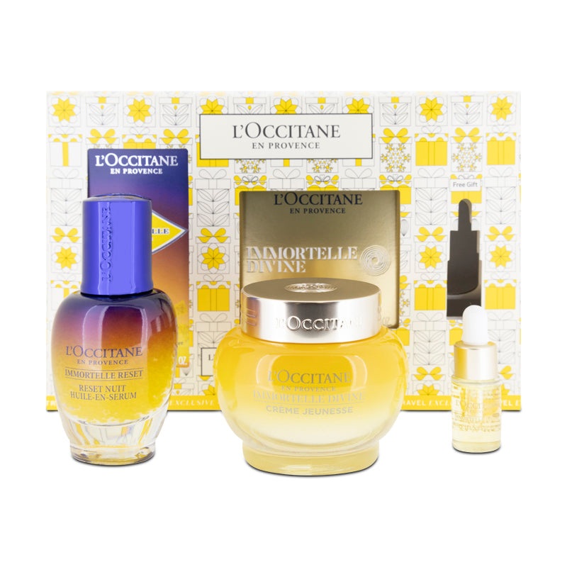 L’Occitane Immortelle Divine Cream 65ml Oil in Serum 30ml Gift Set