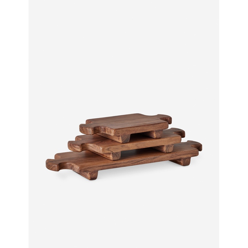 Normandy Wood Riser Footed Tray by etHOME Medium