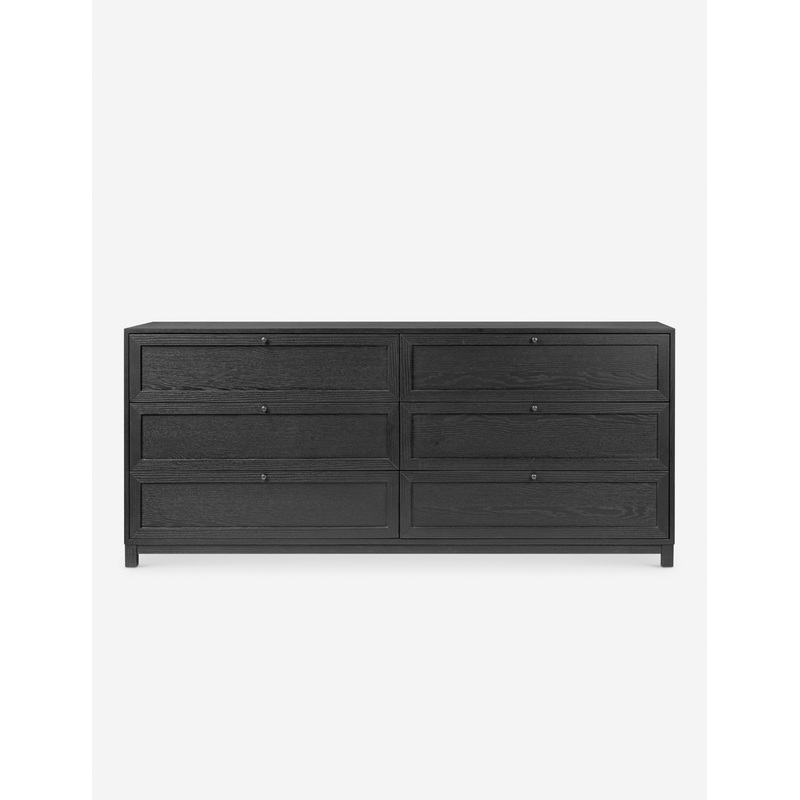 Carly 6-Drawer Dresser Black