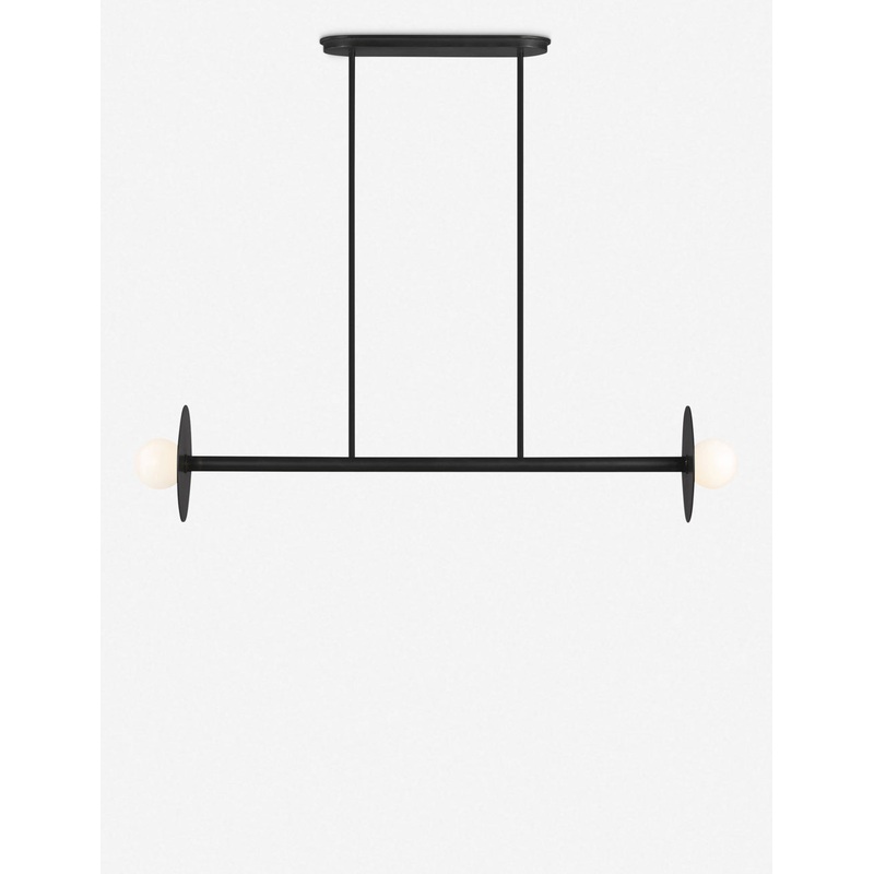 Nodes Medium Linear Chandelier by Kelly Wearstler Burnished Brass