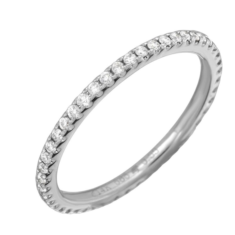 Pave Eternity Band Yellow Gold 3