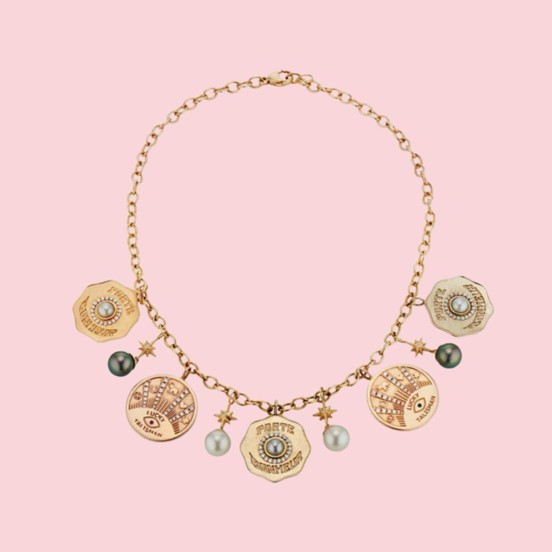 5 Coin Necklace Rose Gold