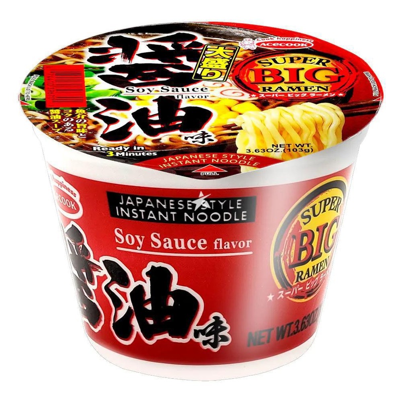 Acecook Super Big Ramen Bowel  105g Soy Sauce Flavour