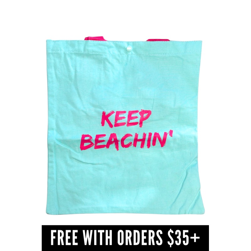 [FREE GIFT] Bed Head Tigi Beachin’ Tote Bag – Teal / Pink (15″ x 13″ x 0.5″)
