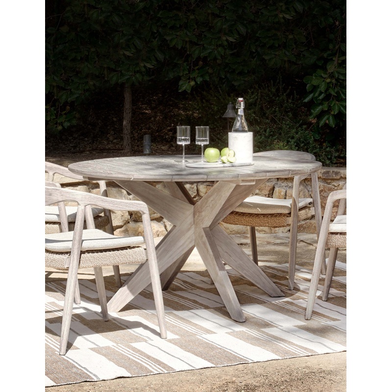 Rosetta Indoor / Outdoor Round Dining Table Black