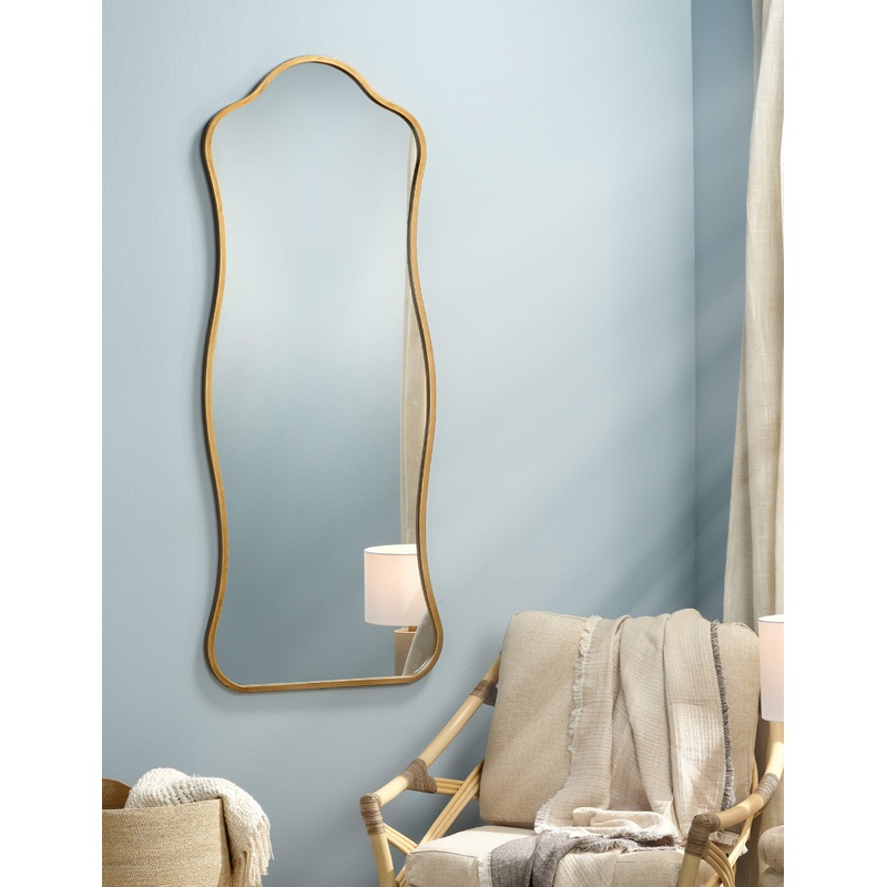 Everin Floor Mirror Antique Brass