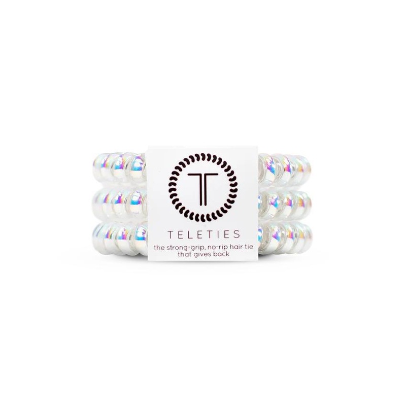 TELETIES Spiral Hair Coils Peppermint Hair Ties  Small