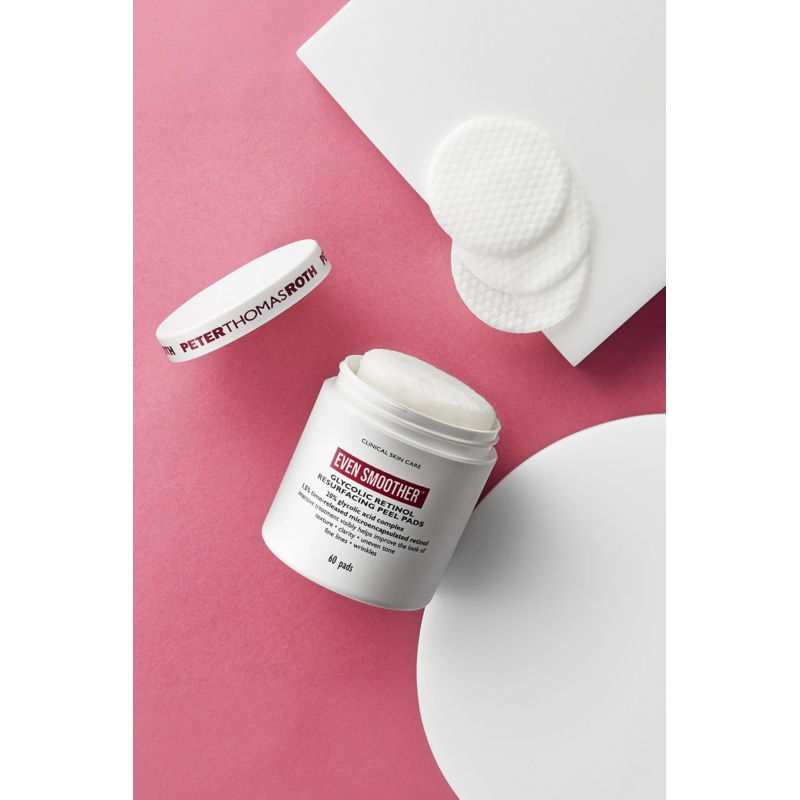 Peter Thomas Roth EVEN SMOOTHER Glycolic Retinol Resurfacing Peel Pads – 60 Pads