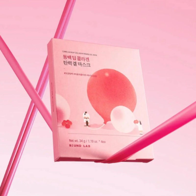 [ROUND LAB] Camellia Deep Collagen Firming Gel Mask Sheet (4ea)