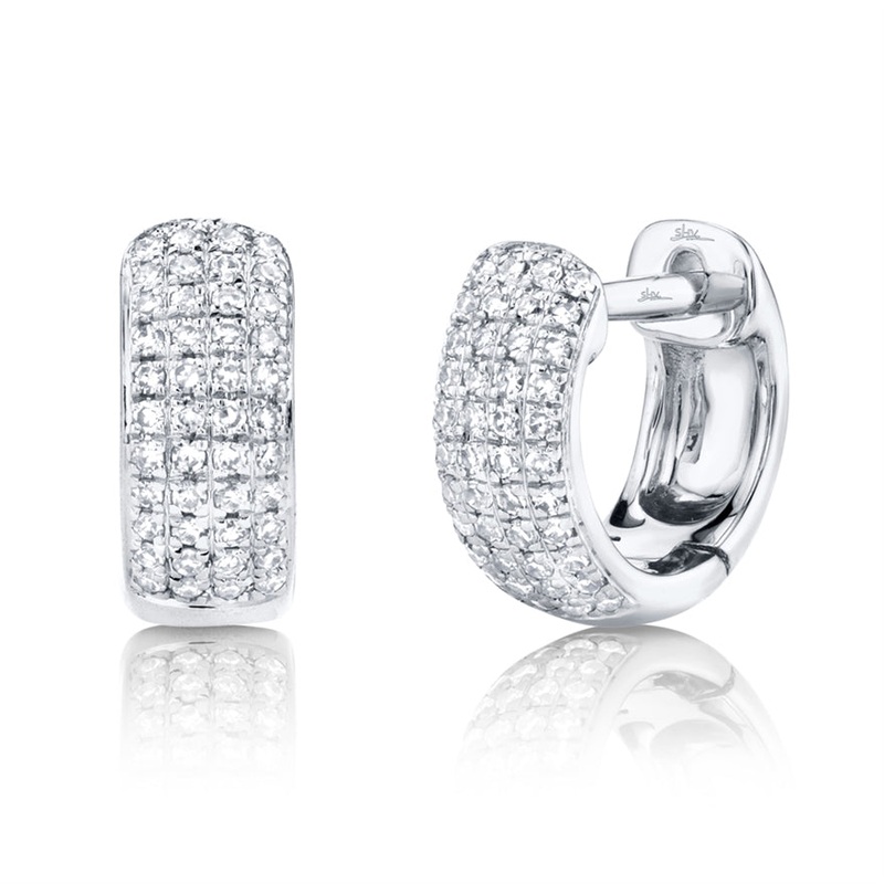 DIAMOND PAVE HUGGIE EARRING PAIR