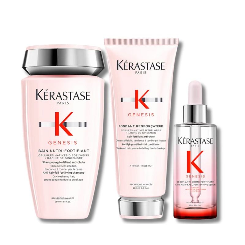 Krastase Genesis Shampoo, Conditioner and Serum Hair Trio Routine