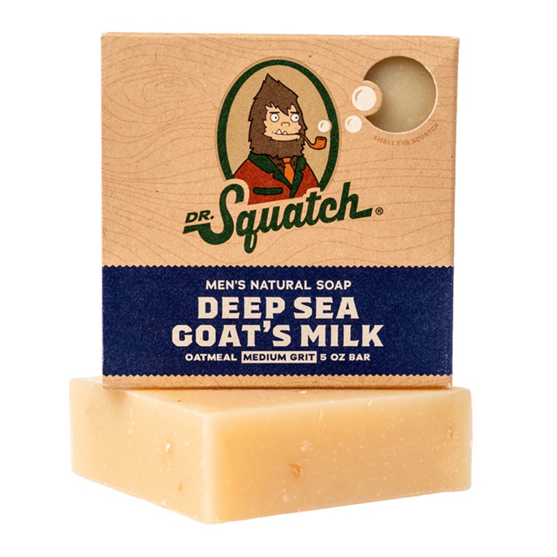 Dr. Squatch Men’s All Natural Bar Soap 5 oz – Deep Sea Goat’s Milk | Medium Grit