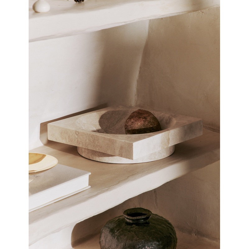 Hew Low Centerpiece by Ferm Living Travertine
