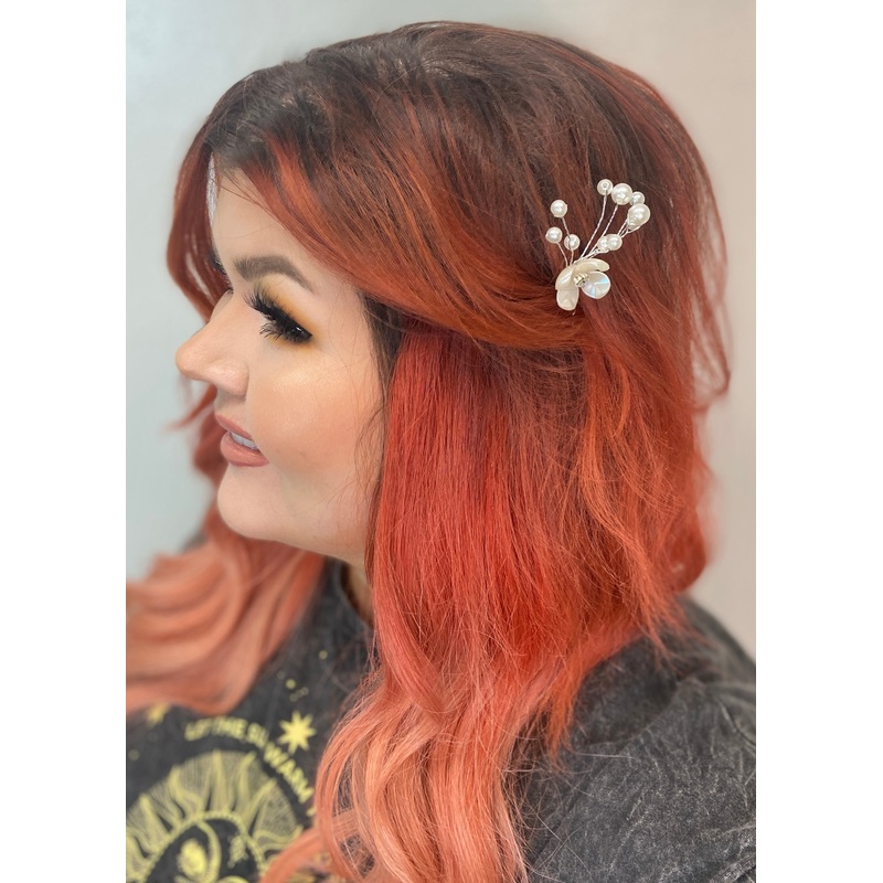 Elegant Pearl Flower Hair Pin – Gold