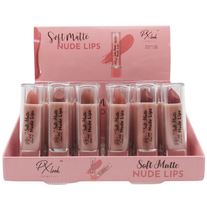 PX Look Soft Matte Nude Lips – Wholesale Display 24 Units (L-497)
