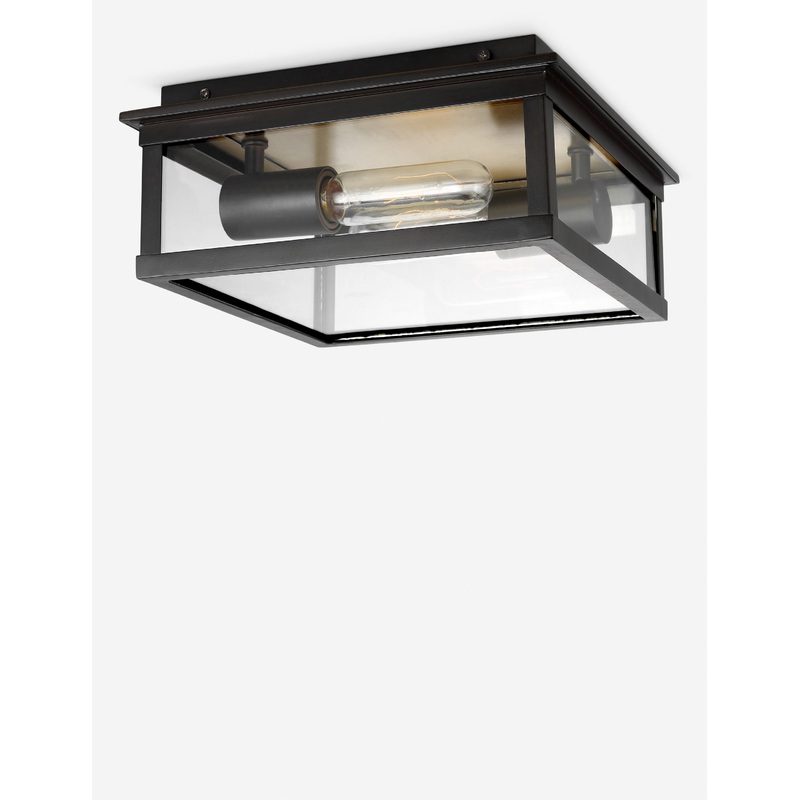 Romary Outdoor Flush Mount Light Black 10.5″Dia