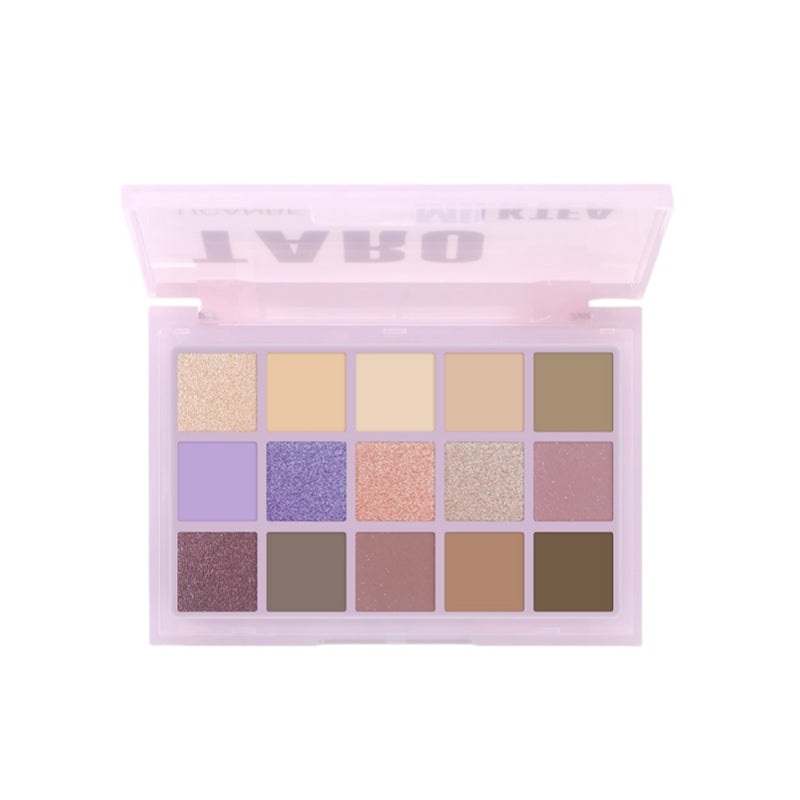 UCANBE 15 Colors Eyeshadow Palette Taro Milktea 10.8g Taro Milktea 10.8g