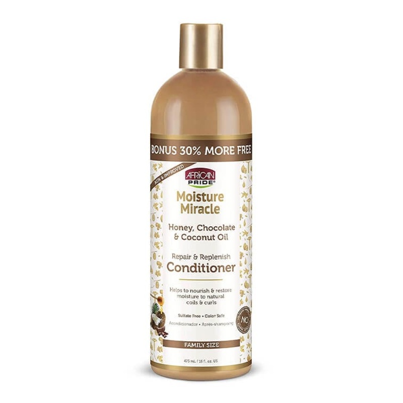 African Pride Moisture Miracle Honey, Chocolate, and Coconut Oil Conditioner 16 oz