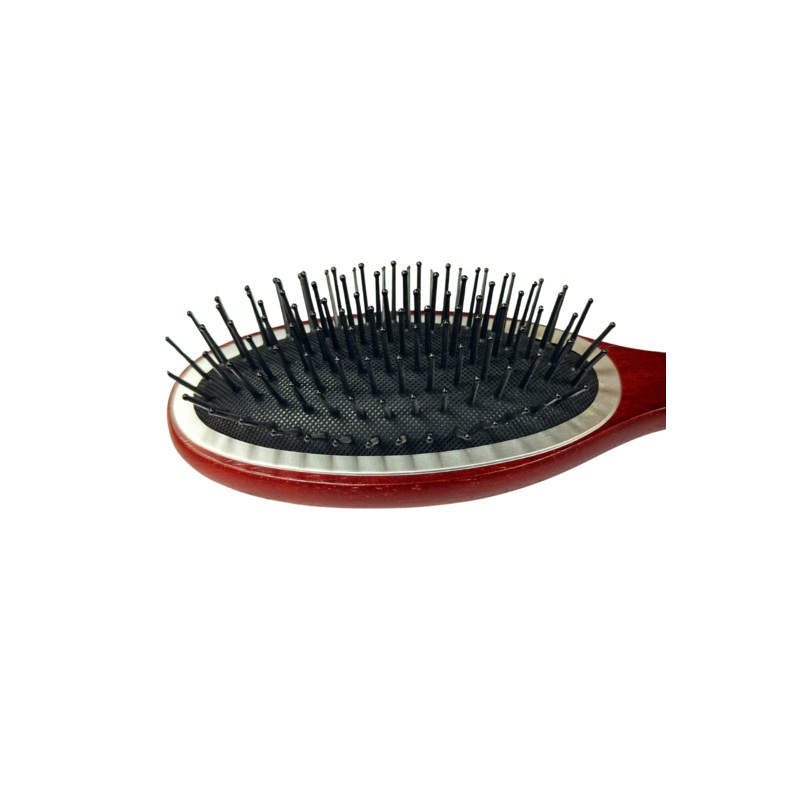 Diva #CM-03N Cushion Wood Nylon Pin Oval Hair Brush – Medium (9″)