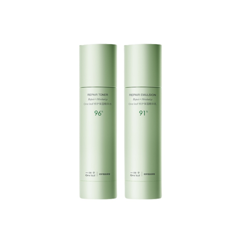 One Leaf Repair Toner Emulsion Cleanser/Cream/Essence Set 100ml+100ml+50g // Toner 100ml+ Emulsion 100ml