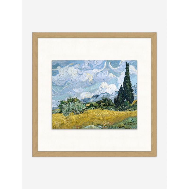 Wheat Field With Cypress Wall Art 30″ x 30″